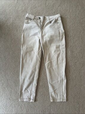 Women’s Cream High-Rise Straight Jeans